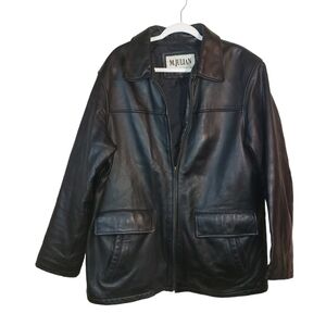 𝅺wilson's M. JULIAN MENS LONG SLEEVE LEATHER JACKET- L